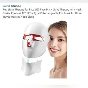 Onluky | Skincare | Red Light Therapy Face Led Face Mask Neck Device 2 ...
